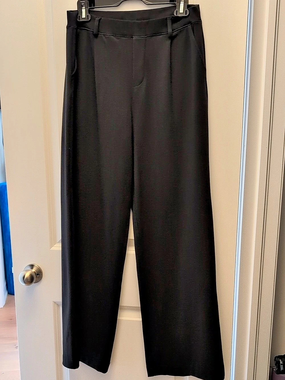 REFLEX Knit Trouser Pant Wide Leg Pants Black Size Small/Petite